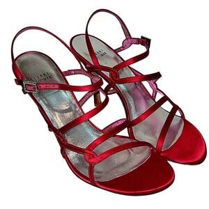 Stuart Weitzman Gloacrobat Satin Strappy Sandals, 9.5